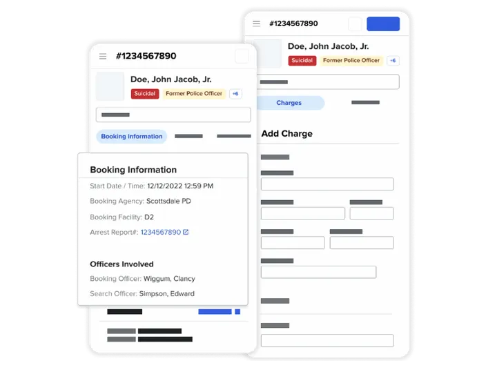 Mark43 Booking on mobile