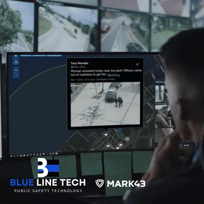 Mark43 video monitoring on a dispatch screen