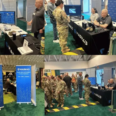 Blue Line Tech booth at a military and public safety expo