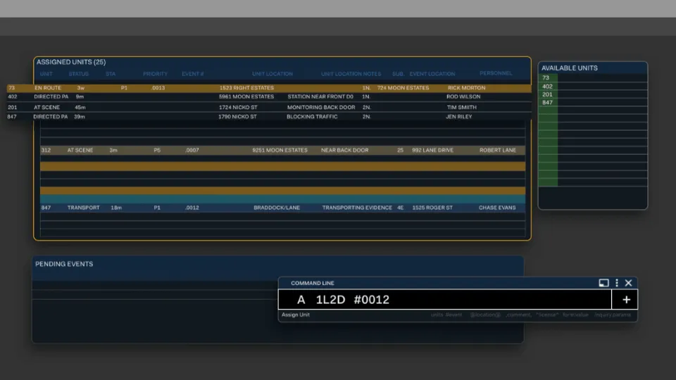 Mark43 CAD dispatch console