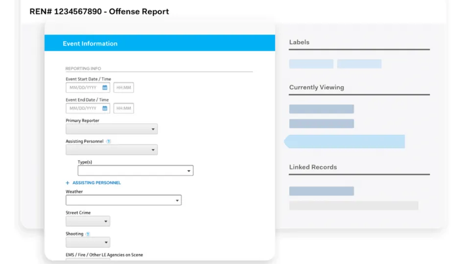 Mark43 RMS offense report