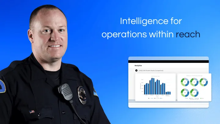 Officer with Mark43 Analytics dashboards